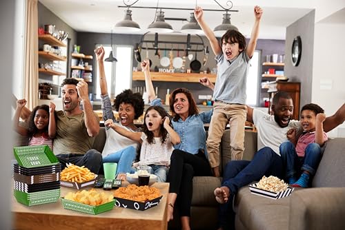 50 Pack Football Party Decorations Paper Food Trays - Movie Night Supplies Snack Stadium Serving Plates for Super Football Bowl Birthday Disposable Decor - Style 3 - Image 5