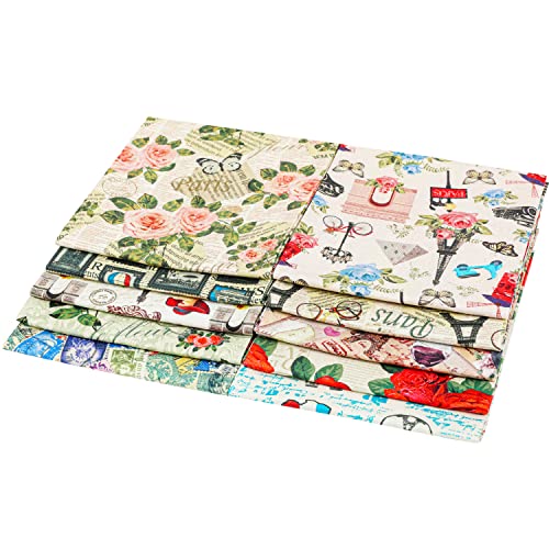 Craftido 10pcs 18”x21”(46x53cm) Fat Quarters Fabric Bundles, Medium Weight 145g, 100% Cotton Fabric for Quilting Sewing - Image 3