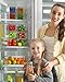 KEMETHY 11 Pack Refrigerator Organizers and Storage, Stackable Fridge Organizer Bins, BPA-Free Clear Plastic Fruit Storage Containers for Fridge, Kitchen, Fruits, Drinks, Produce, Vegetable