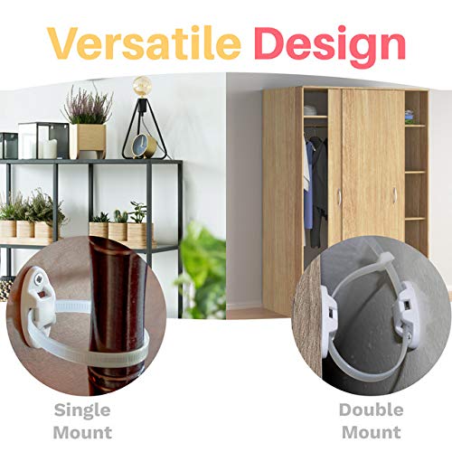 image for 12-Pack Heavy-Duty Anti-Tip Furniture Straps - Inaya - Home Furniture 