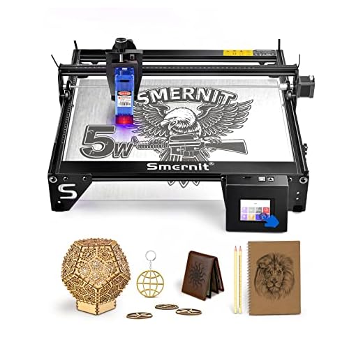 Laser Engraver SMERNIT S2, 40W High Accuracy Laser Engraving Machine with LED Touchscreen, 5W-5.5W Output Power Laser Engraver and Cutter for Wood, Metal, Acrylic, Leather