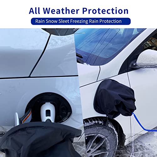 Lzstec Ev Charger Plug Cover, Waterproof Outdoor Electric Car Charging Port Cover, Double-Sided, Rain Sun Uv Snow All Weather Protection, Magnetic Adhesion For Electric Vehicle W/Steel Body #TOP1
