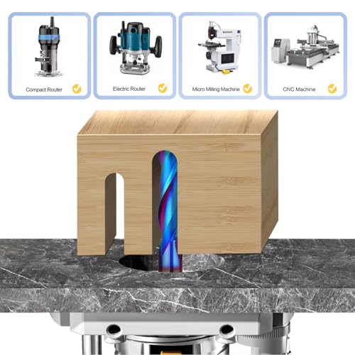 Image of Mesee Ball Nose End Mill CNC Router Bit 1 /4 Inch Shank Carbide Ball Nose Spiral Upcut Router Bit 1-1 /8 inch Cutting Length Nano Blue Coating Ball End Milling Bit Woodworking Carving Tool, 1 /4 inch Cutting Dia