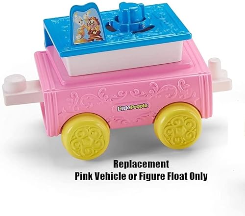 Miniatura 2 de Coche de repuesto para flotador Fisher-Price Little People Princess Parade - GKR21  Reemplazo de vehículo rosa de Belle y Chip