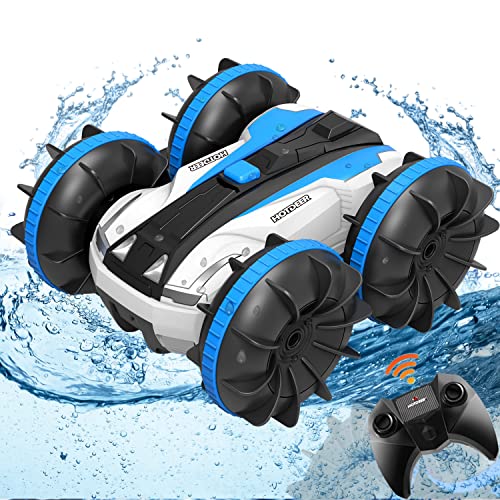 Free To Fly Remote Control Car Boat Truck- Amphibious 4Wd Stunt Cars 2.4Ghz Rotating 360° Offroad Terrain Rc Vehicle Water Land For Kids 8 9 10 11 12 Years Old (Blue) #TOP23