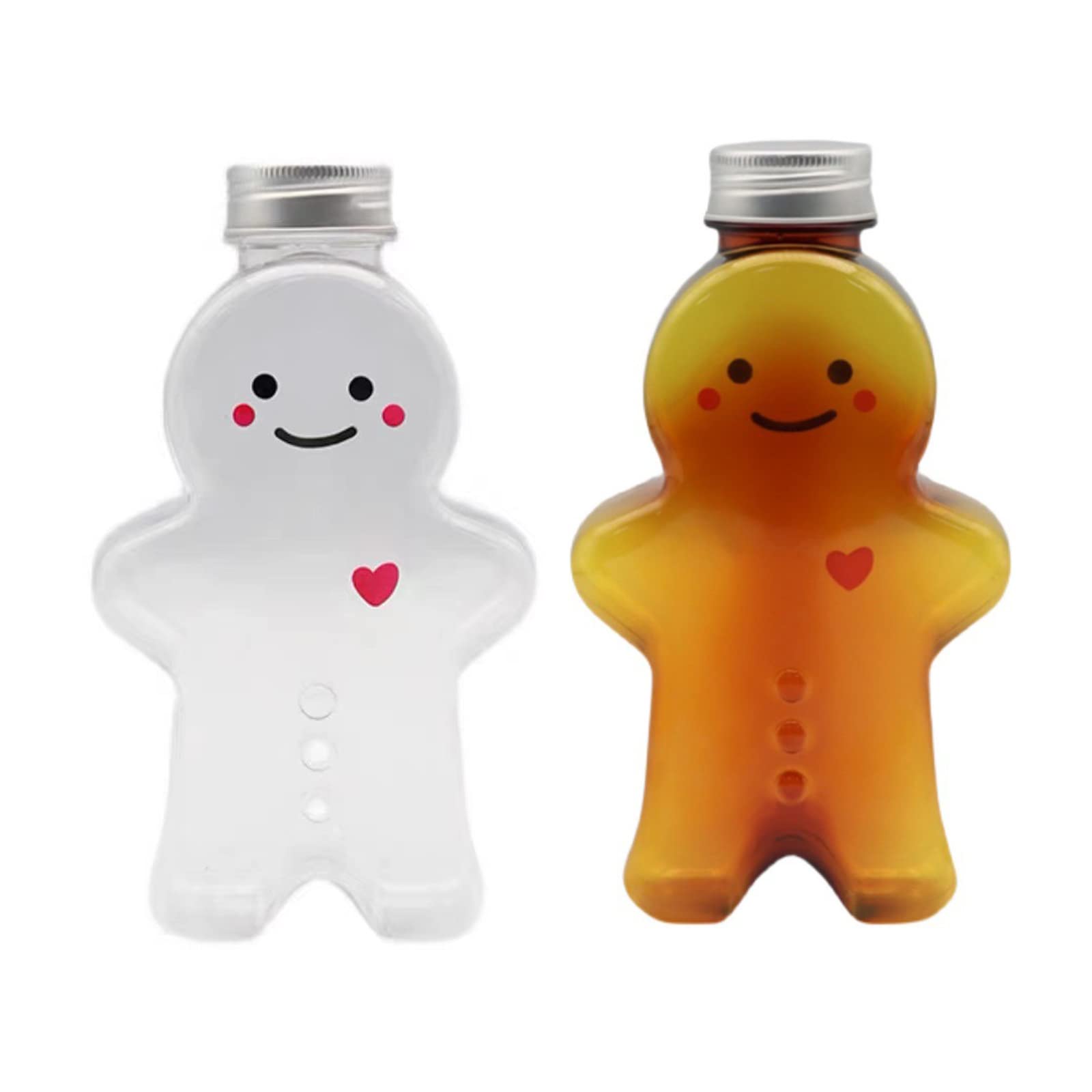 BLESOUYI Christmas Candy Jars Gingerbread Men Jars Decorative Jars For Candies And Cookies 2 Set Xmas Jars For Winter Holiday Parties Art Decoration Gift For Kids