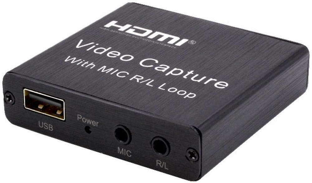 Tobo HDMI Video Capture with MIC R/L Loop Out USB 2.0 Video Capture Card Phone Game Recording Box Compatible with Live Stream Mic Input. (AY103) - TD-814HVC