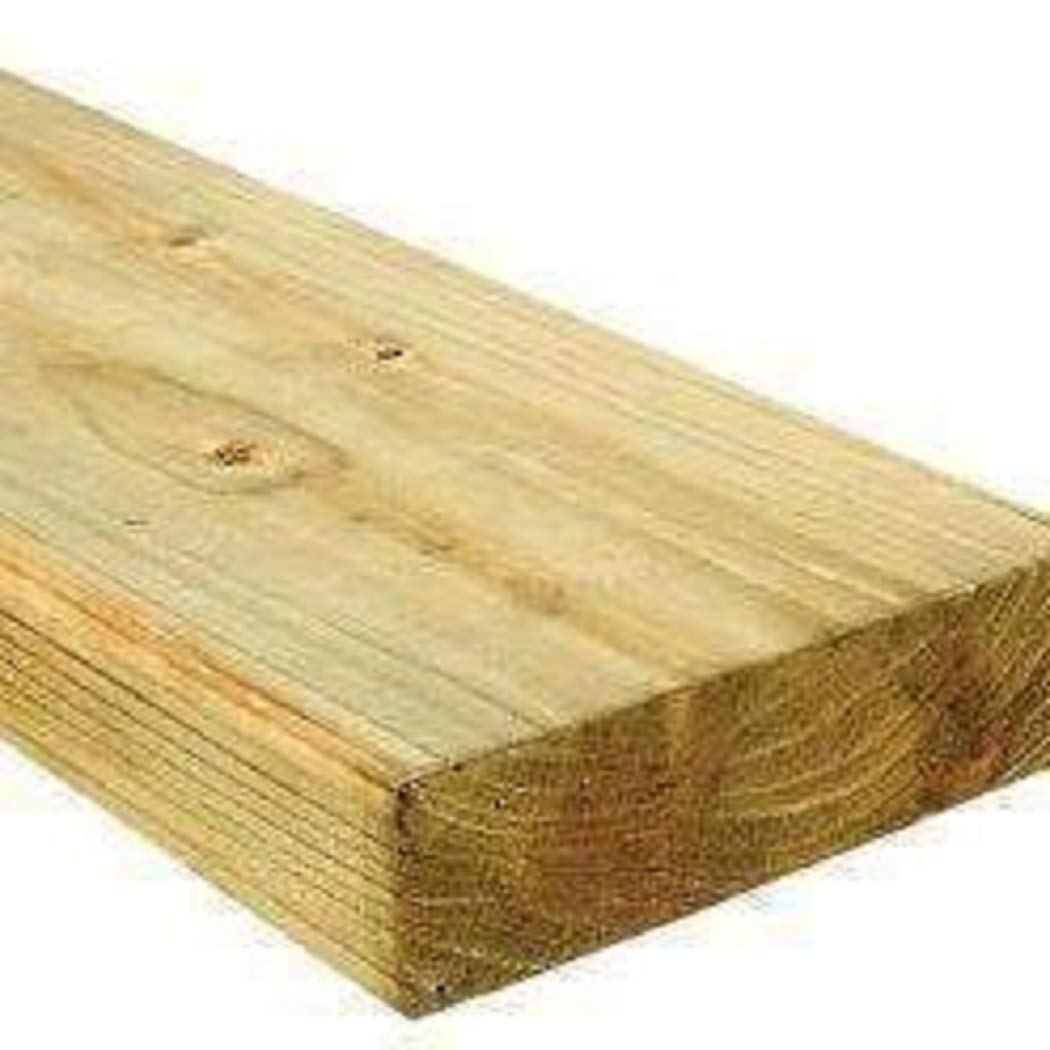 Timber Decking Joist Treated C24 Strength Graded Regularised and Pressure Treated 47x175mm (7x2 inch) 3.9m Long Pack of 15 Joists