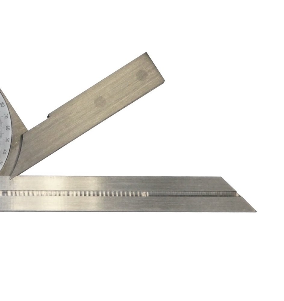TOP uniwersalny kątomierz 4 x 90° z lupą (szyny 150/200/300 mm)