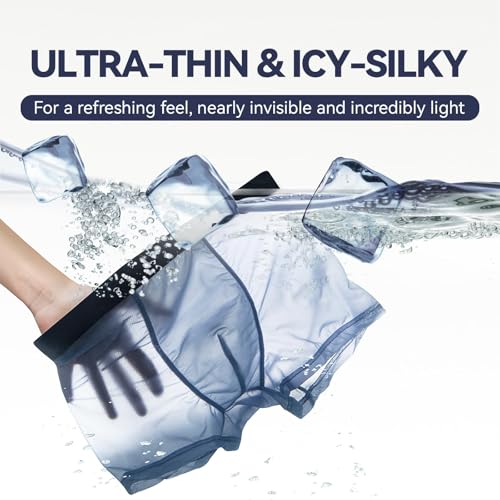 Verdancy Men's 30D Cool Ice Silk Boxer Briefs Trunks Lightweight Breathable Quick-Dry Underwear for Summer3