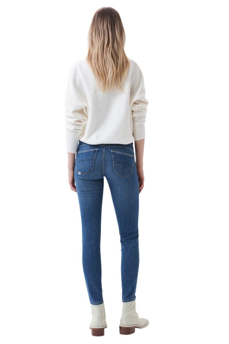 Salsa Jeans Jeans Skinny Push In Secret Dettaglio nella tasca da donna, 8503 Blu, 30W x 30L