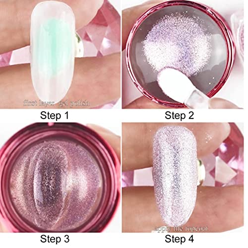 YepYes Nail Art Stamper Metallgriff Stamper mit Silikonköpfe DIY Maniküre Druckwerkzeug Nail Art Zubehör Für Personal… – Bild 3
