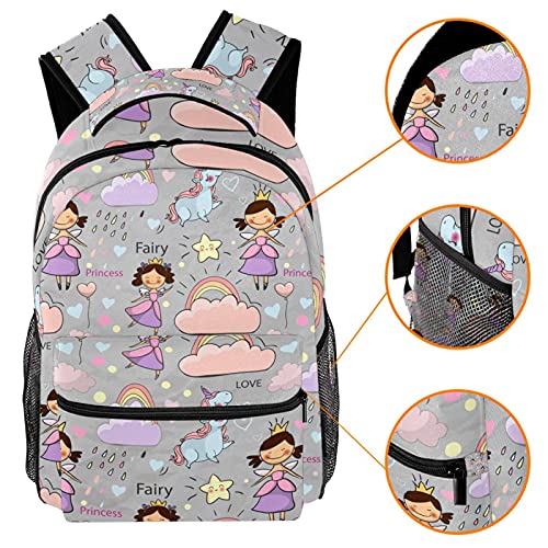 Sac à dos licorne violet à losanges imperméable et ultra léger - 3