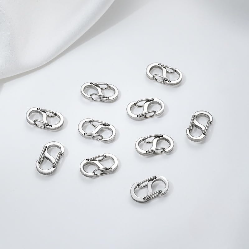 Amazon.co.jp: 極小 カラビナ 4個セット S字 ステンレス ネックレス