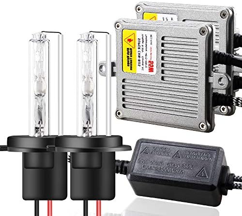 Chemini H7 HID Xenon Kit Canbus Error Free 55W HID Ballast 6000K White HID Xenon Bulb Replace for Car High/Low Beam Halogen Headlight Bulb Conversion Kit