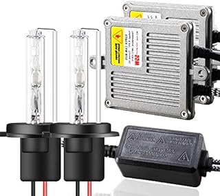 Chemini H7 HID Xenon Kit Canbus Error Free 55W HID Ballast 6000K White HID Xenon Bulb Replace for Car High/Low Beam Halogen Headlight Bulb Conversion Kit