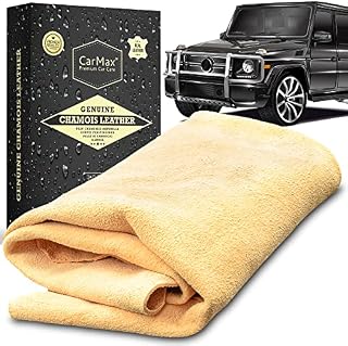 CarMax English Premium Grade Professional Natural Chamois Leather - our biggest and best, super soft and highly absorbent, Made in the UK