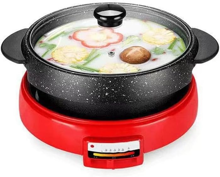 Wheat Rice Stone Hot Barbecue Meat Integrated Multi-functional Household Electric Wok Cooking