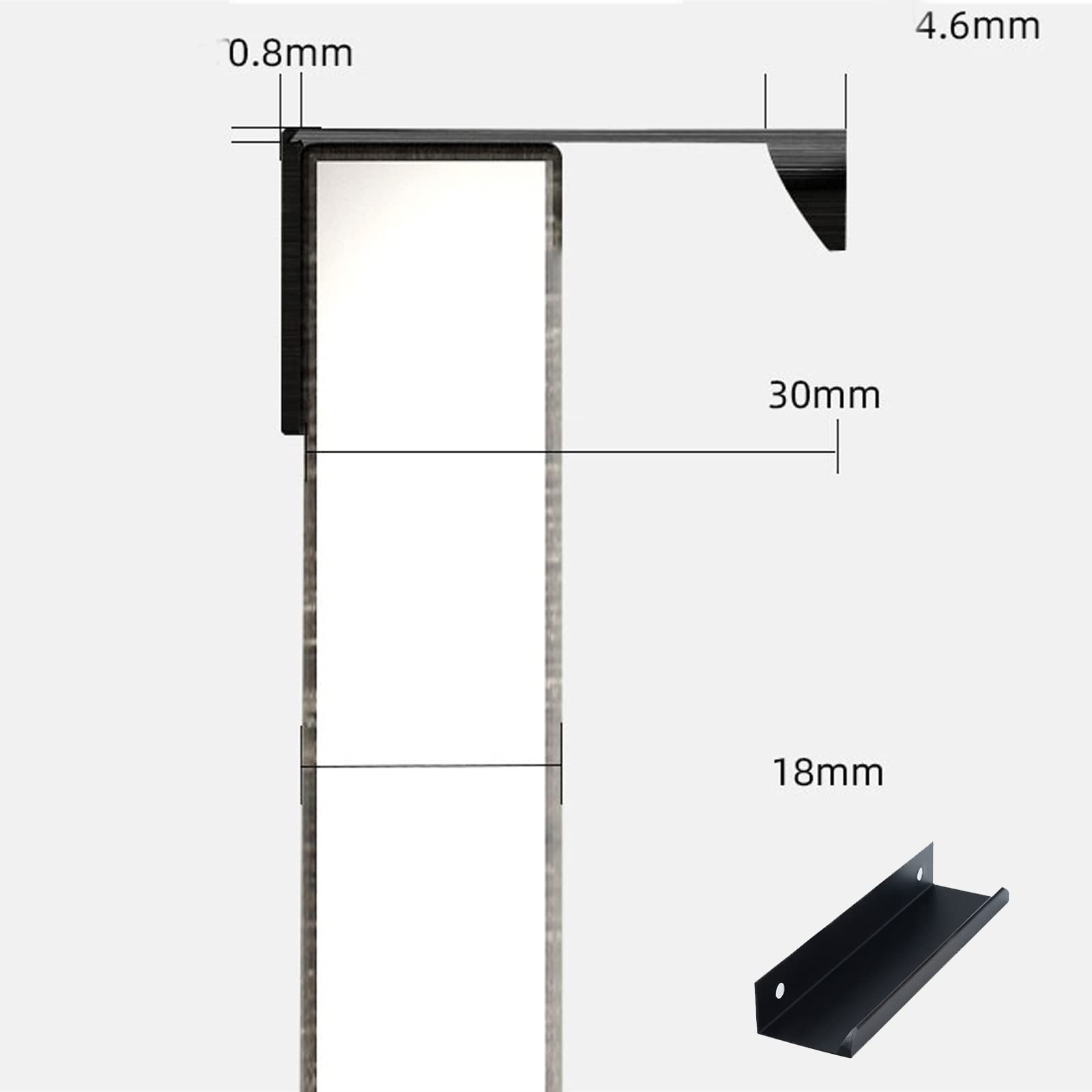 Amazon | キャビネット取っ手 隠しドアハンドル アルミ合金フィンガー