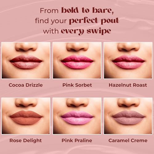 Image of JAQULINE USA Double Take Matte & Gloss Lipstick | Dual Finish | Long-Lasting | Non-Transfer | High Shine & Intense Color - Caramel Creme 06, 6.5 ml