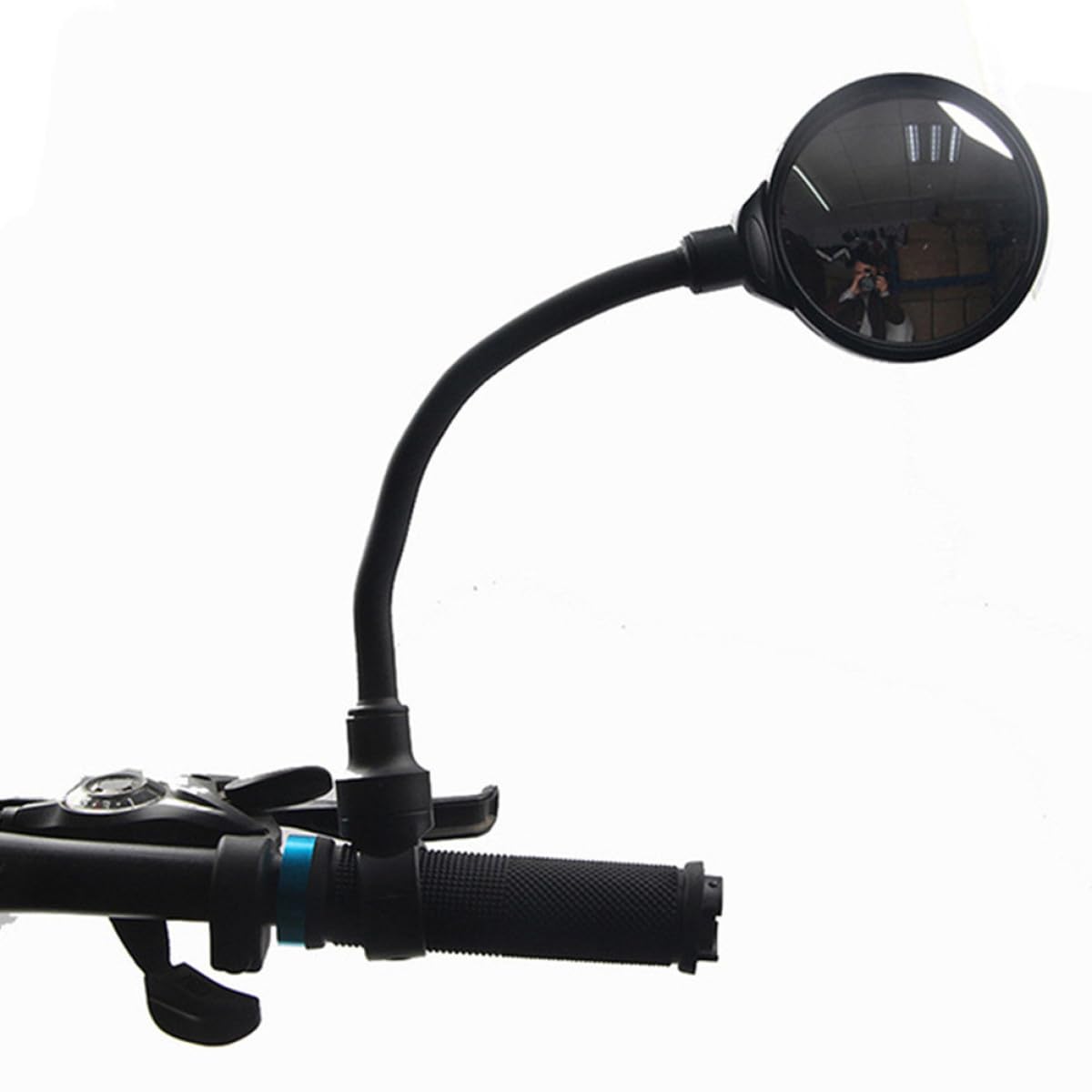 2 Pezzi Specchio Retrovisore Nero per Regolabile Bicicletta | Installazione Facile, Visione Larga e Chiara, Alluminio, Abs e Acrilico, per Scooter e Mountain Bike
