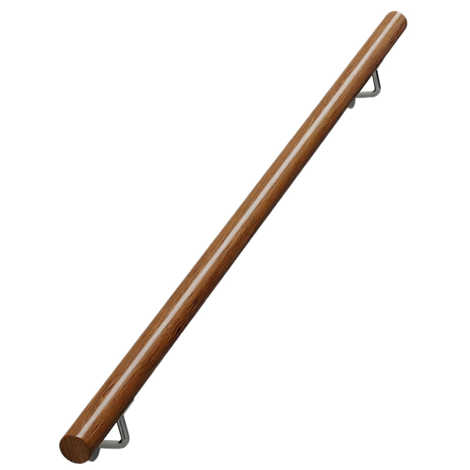 Solid Wood Wall Mounted Handrail - 30cm/50cm/60cm/80cm Non-Slip Indoor/Outdoor Safety Stair Railing(3.6ft/110cm)