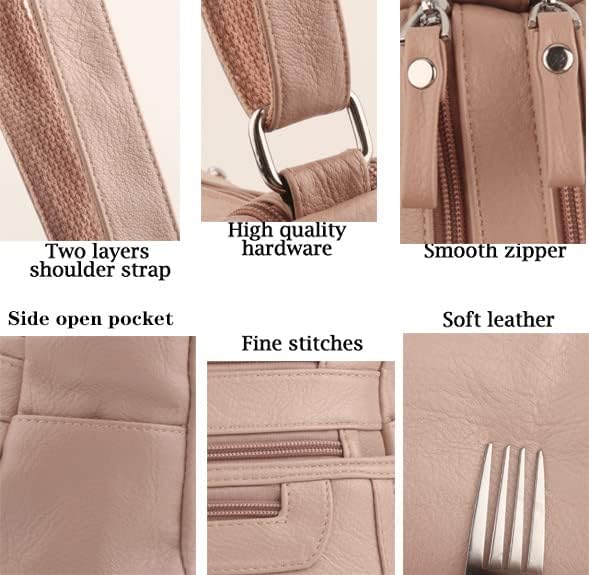 Miniatura 2 de ELDA Monederos cruzados de 10 bolsillos para mujer, bolsos de bolsillo medianos, ligeros, bolso de hombro con múltiples bolsillos