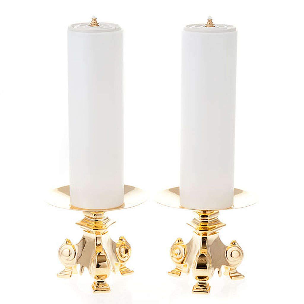 Pair of Wrought Candle Holders, Height 15cm