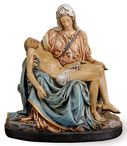 Figura La Pieta coloreada con base de 10" de alto