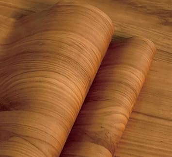 Tinkei Brown Wood Peel and Stick Wallpaper Wood Grain Shlef Liner Self Adhesive Film Textured Wood Panel Decorative Wall Covering Faux Vinyl Shelf Drawer Liner Cabinet Countertops 15.8
