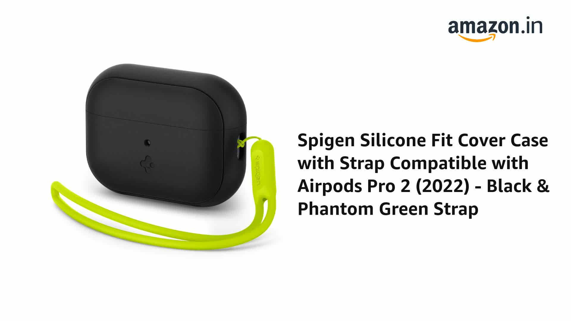 Spigen for AirPods Pro 2(2022/2023) Case, Strap Included, Soft