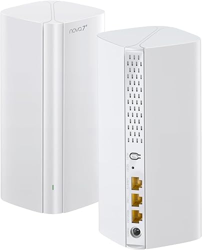 Tenda BE3600 Dual Band WiFi 7 Mesh Wi-Fi System Cubre hasta 4600 pies cuadrados 3 puertos Gigabit completos Soporta más de 160