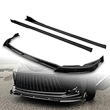 HK5 9pcs Combo MP-Style Front Bumper Body Kit Lip + Side Skirt Extensions Diffuser Compatible with 2021-2023 Toyota Sienna LE XLE 2022 (Painted Black)