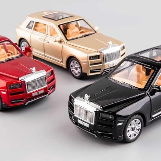 Image of Rolls-Royce Cullinan 1:32 Diecast Model Car - Metal Collectible SUV with Realistic Details, Pull-Back Action, Lights & Sounds, Gift for Kids & Adults (Colour as a per Stock)
