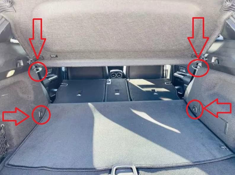 Miniatura 9 de Red de carga organizadora de maletero trasero para Mercedes-Benz Clase GLA 2014-2025  Red de carga estilo sobre para SUV  Organizador de maletero