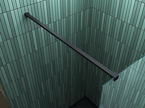 Preisvergleich Produktbild 140 cm SLIM-DESIGN-Haltestange für Duschwände (schwarz)