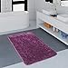 Produktbild Paco Home Teppich Badezimmer Badezimmerteppich Badematte Badteppich Modern rutschfest Waschbar In Waschmaschine Einfarbig Weich, Grösse:40x55 cm, Farbe:Lila