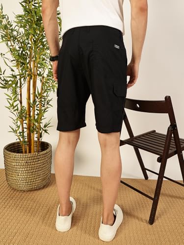 Image of Thomas Scott Men's | Regular Fit | 100% Cotton | Solid | Breathable Lightweight | 6-Pocket Cargo Shorts | Cricket Club Collection