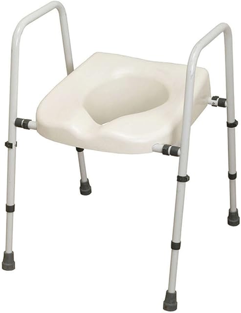 NRS Healthcare M66613 Mowbray Toilet Seat and Frame Lite - Width Adjustable - Flat Pack