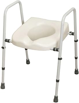 NRS Healthcare M66613 Mowbray Toilet Seat and Frame Lite - Width Adjustable - Flat Pack