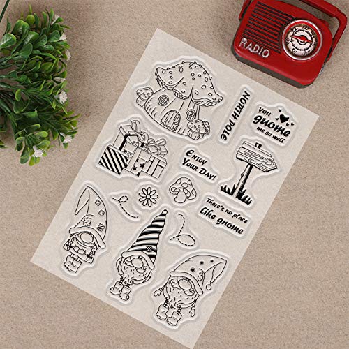 GLOBLELAND Gnome Clear Stempels Merry Christmas Siliconen Stempel Seal voor Kaarten Maken Decoratie en DIY Scrapbooking - Image 7