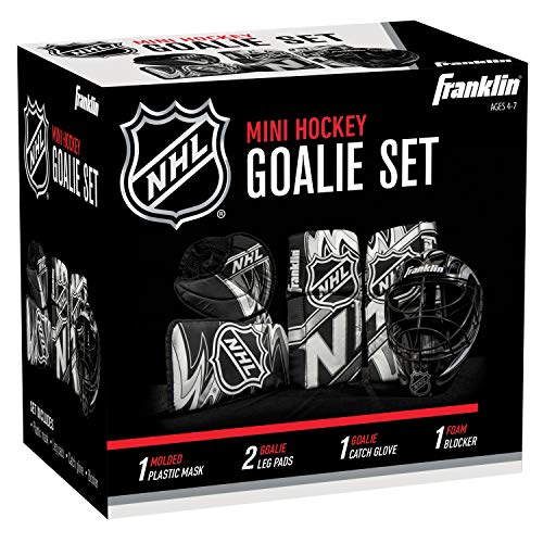 Franklin Sports NHL Youth Mini Hockey Goalie + Mask Set | Blocker + Glove + Leg Pads Included, Soft Foam Padding For Comfort, Get Between The Pipes, Recommended For Kids - image 8