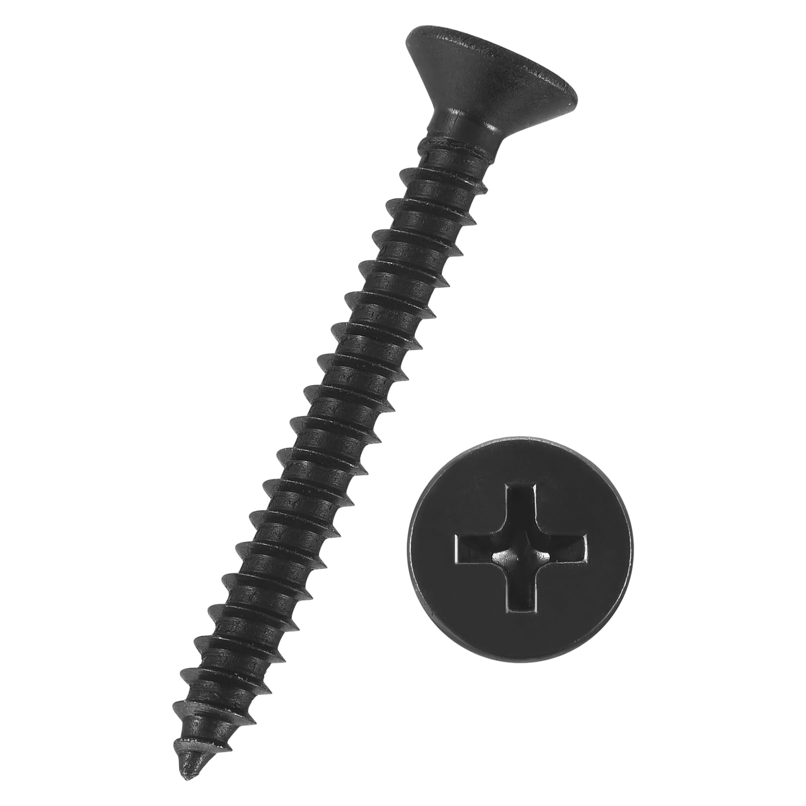 Kozelo 200pcs Phillips Flat Head Wood Screws - [#6x1-1/4] 304 Stainless Steel Countersunk Self Tapping Screws for Furniture Assembly, Interior Trim,