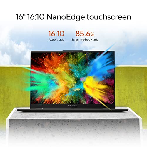 Image of ASUS 2023 Vivobook S 16 Flip 16 inch WUXGA 16:10 Touch, Intel Core i5-13500H CPU, Intel HD Graphics, 8GB RAM, 512GB SSD, Stylus Supported, Windows 11 Home, Midnight Black, TP3604VA-DS51T
