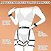 BDSM Bondage Taille Bein Harness Sex Fesseln Set, Leder Sexy Oberschenkel Harness für Frauen Sex, Verstellbaren Sexspielzeug mit Handschellen für Paare