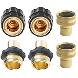 PLG Quick Release Garden Hose connectors Set with Internal Shut-Off Valve
