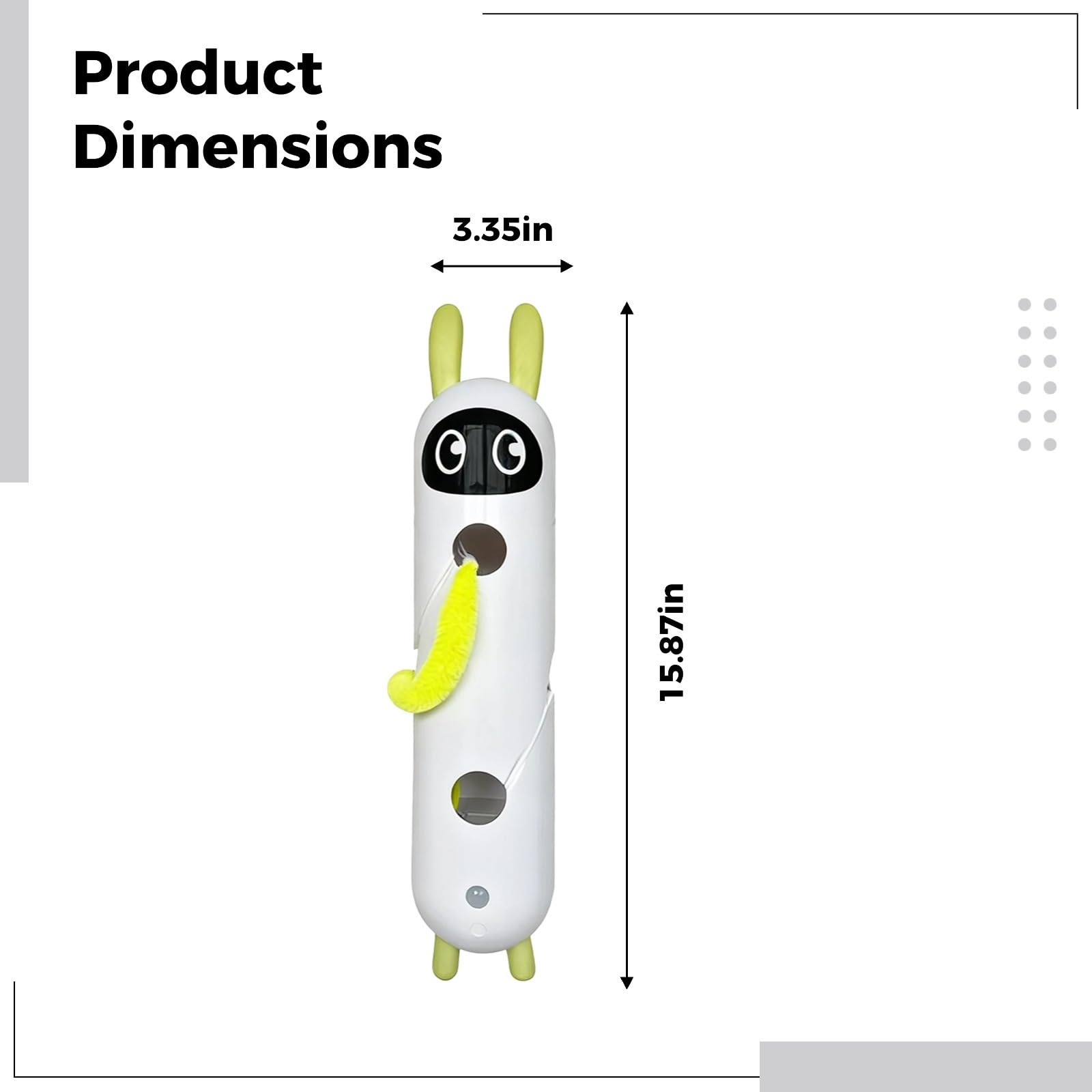Juguete interactivo de plumas de gato, juguete automático de cola esponjosa con gusano de felpa, diseño de conejo, ventosa doble, recargable por USB, para jugar en interiores