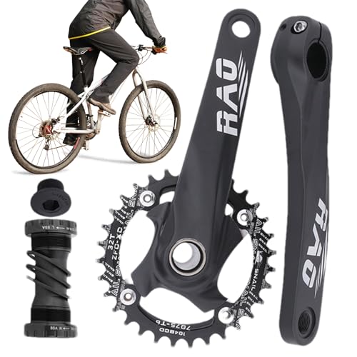 Pédalier pour cyclisme sur route et sorties VTT en forêt avec manivelle de 17cm