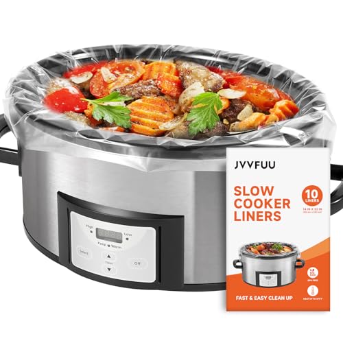 JVVFUU Slow Cooker Liners 6-10 Quart, Cooking Bags Extra Large Size 14