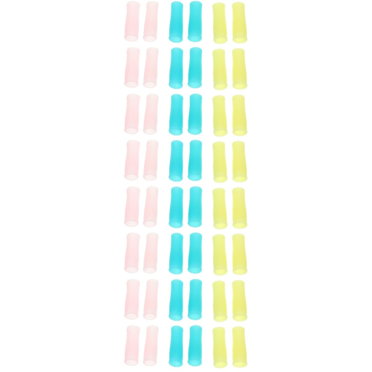 IWOWHERO 4sets Tweezer Caps Manicure Cuticle Sleeves Tip Covers for Shears Non-slip Cuticle Scissor Handle Covers 12pcs*4